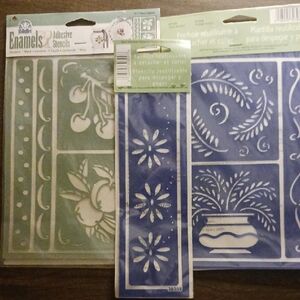 Adhesive Stencils Set - Blue and Green